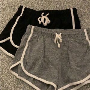 cute soft black and grey shorts!